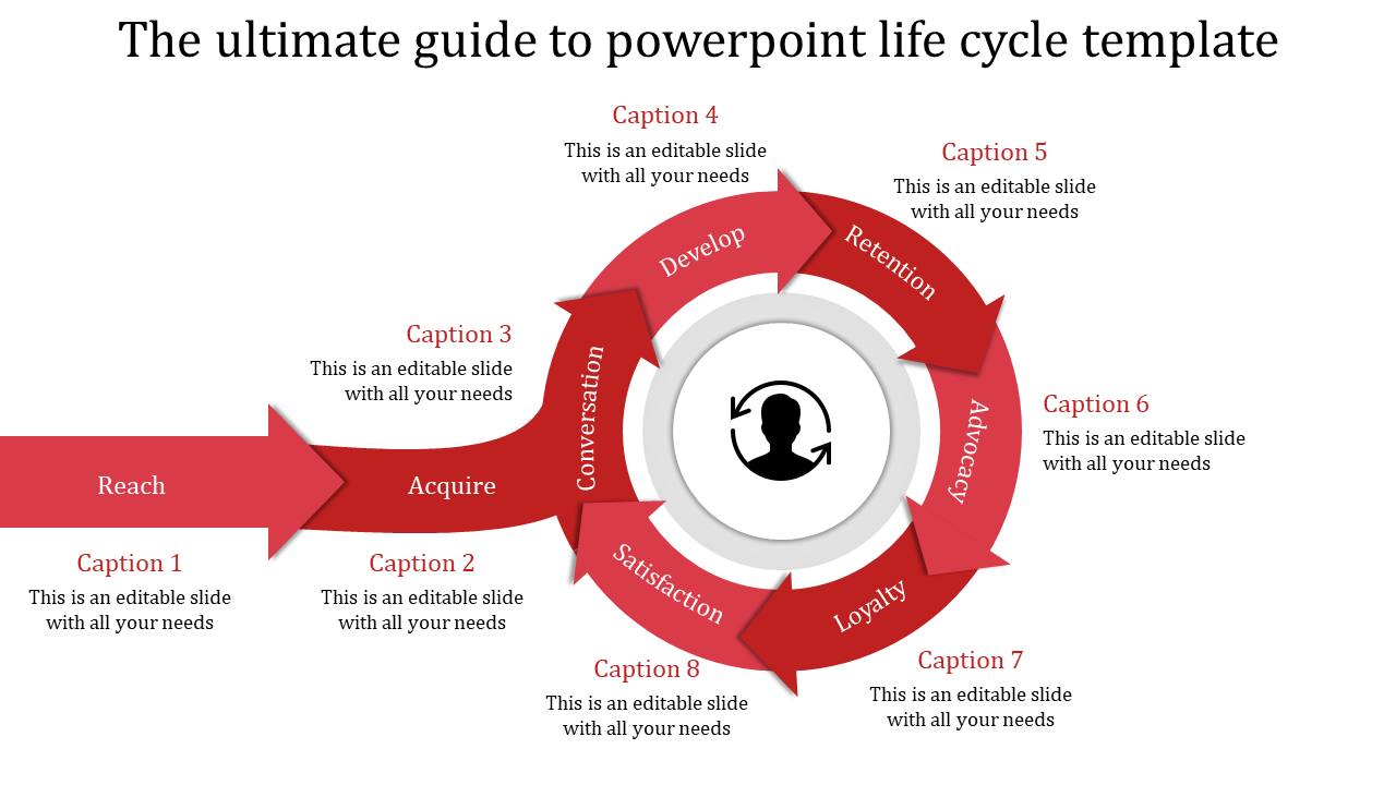 powerpoint life cycle template-8-red